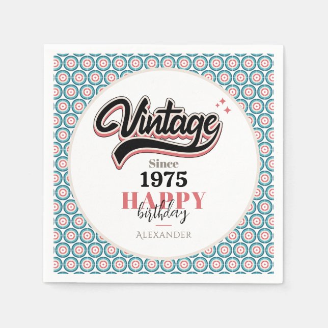 Vintage since - 1975 napkins (Front)