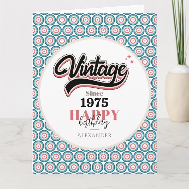 Vintage since - 1975 thank you card (Front)