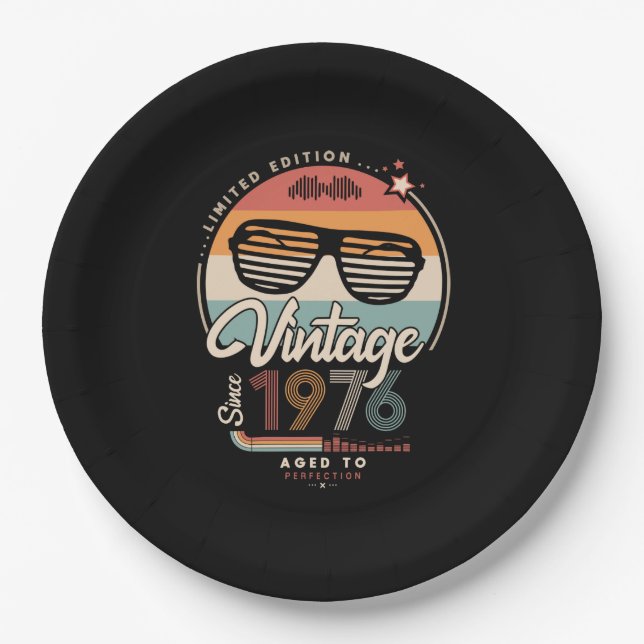 Vintage since 1976 paper plates (Front)