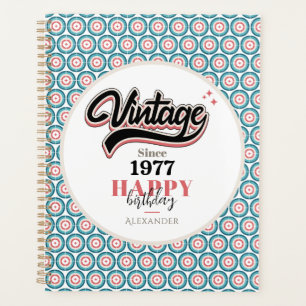 Vintage since - 1977 planner