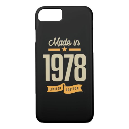 Vintage Since 1978 Birthday Gift iPhone 87 Case