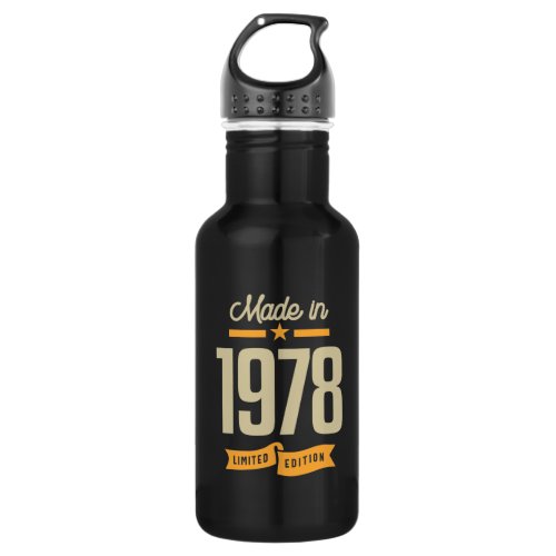 Vintage Since 1978 Birthday Gift Stainless Steel Water Bottle