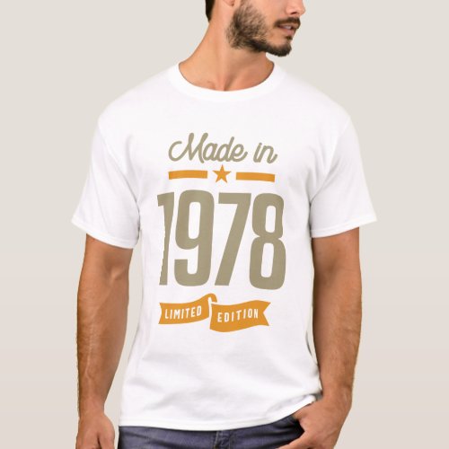 Vintage Since 1978 Birthday Gift T_Shirt