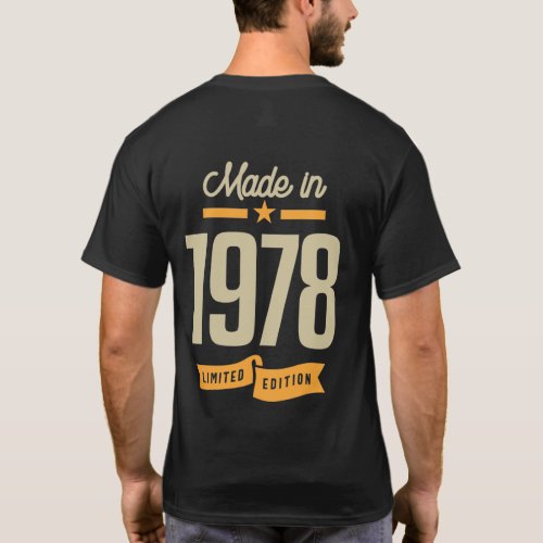 Vintage Since 1978 Birthday Gift T_Shirt