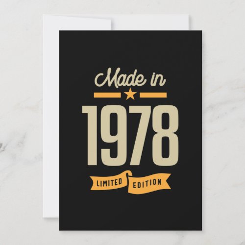 Vintage Since 1978 Birthday Gift Thank You Card