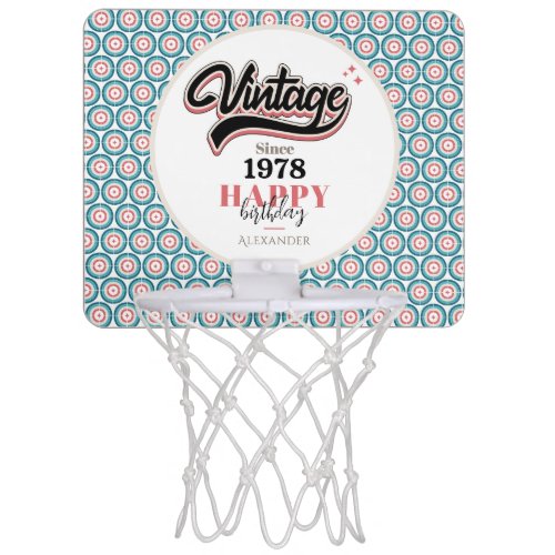 Vintage since _ 1978 mini basketball hoop