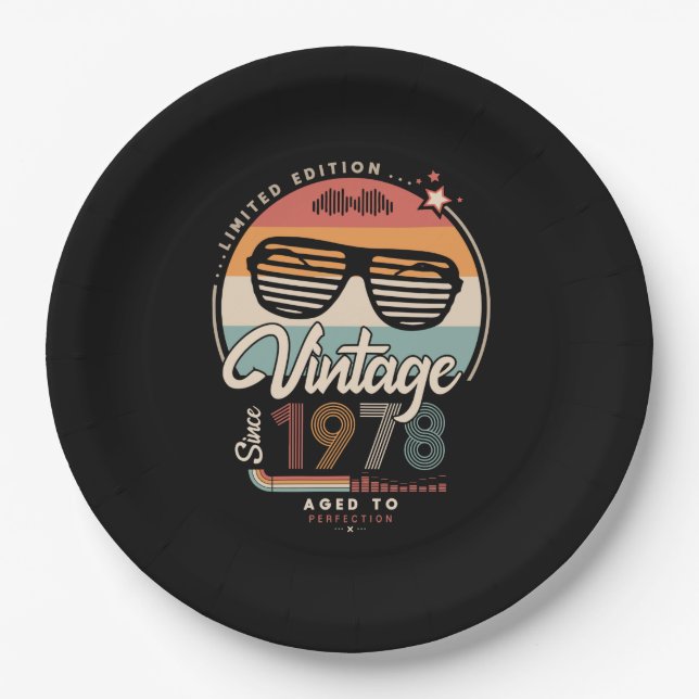 Vintage since 1978 paper plates (Front)