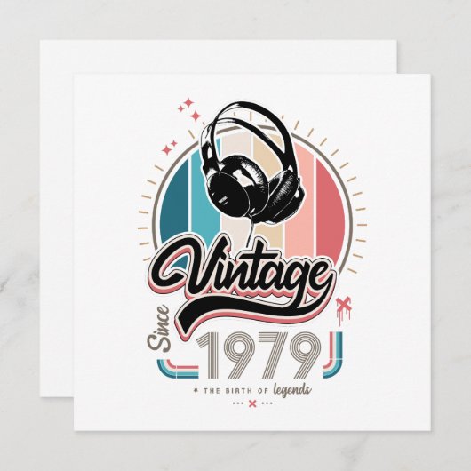 Vintage since 1979 headphones (Front/Back)