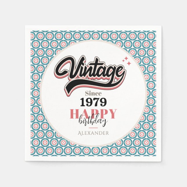 Vintage since - 1979 napkins (Front)