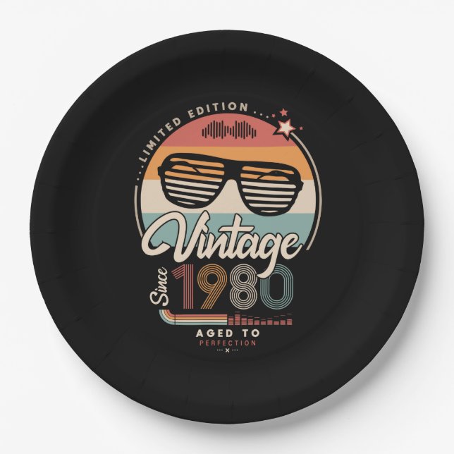 Vintage since 1980 paper plates (Front)