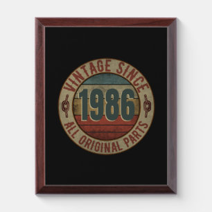 VINTAGE SINCE 1986 ALL ORIGINAL PARTS. AWARD PLAQUE