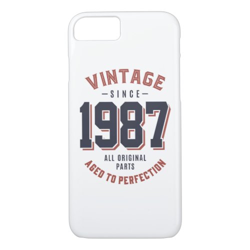 Vintage Since 1987 Birthday Gift iPhone 87 Case