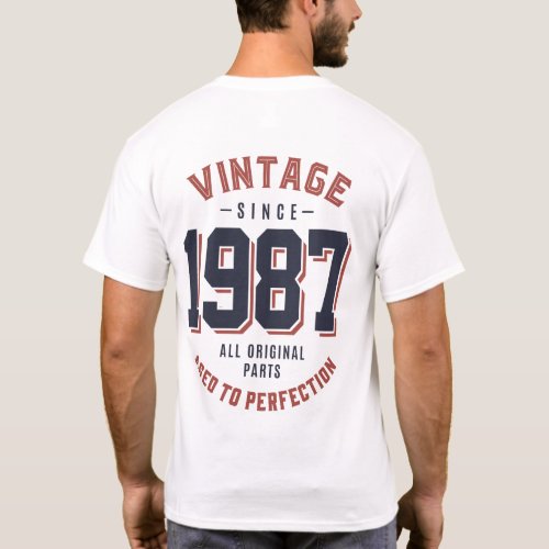 Vintage Since 1987 Birthday Gift T_Shirt