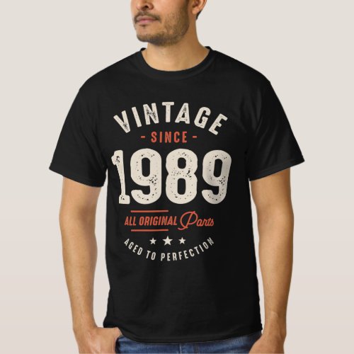 Vintage Since 1989 _ 33rd Birthday Retro Classic T_Shirt
