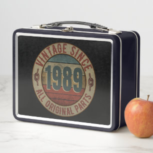 VINTAGE SINCE 1989 ALL ORIGINAL PARTS. METAL LUNCH BOX