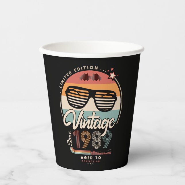 Vintage since 1989 paper cups (Front)