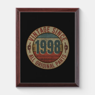 VINTAGE SINCE 1998 ALL ORIGINAL PARTS. AWARD PLAQUE