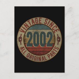 VINTAGE SINCE 2002 ALL ORIGINAL PARTS POSTCARD