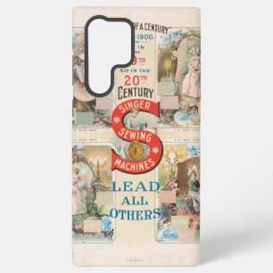 Vintage Singer Sewing Machine Ad Samsung Galaxy S22 Ultra Case
