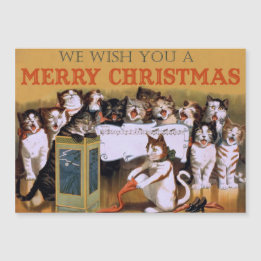 Vintage Singing Cats Christmas Greeting