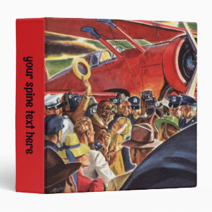 Vintage Single Prop Airplane Pilot with Paparazzi Binder