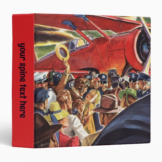 Vintage Single Prop Airplane Pilot with Paparazzi Binder (Front/Spine)