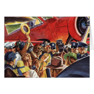 Vintage Single Prop Airplane Pilot with Paparazzi Cards