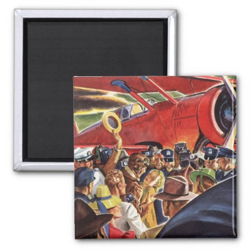 Vintage Single Prop Airplane Pilot with Paparazzi Magnet