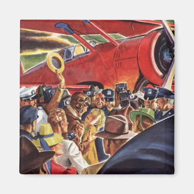 Vintage Single Prop Airplane Pilot with Paparazzi Magnet (Front)