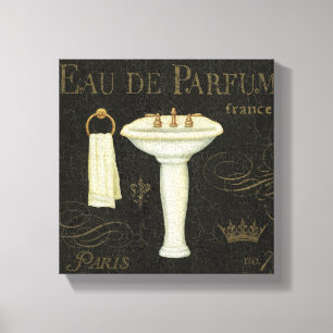 Vintage Sink and Towel Canvas Print