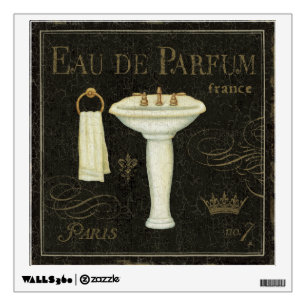 Vintage Sink and Towel Wall Sticker