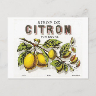 Vintage Sirop de Citron Ad Postcard