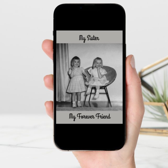 Vintage Sister Birthday Card (Front Digital)