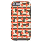 Vintage sixties dot pattern on orange red