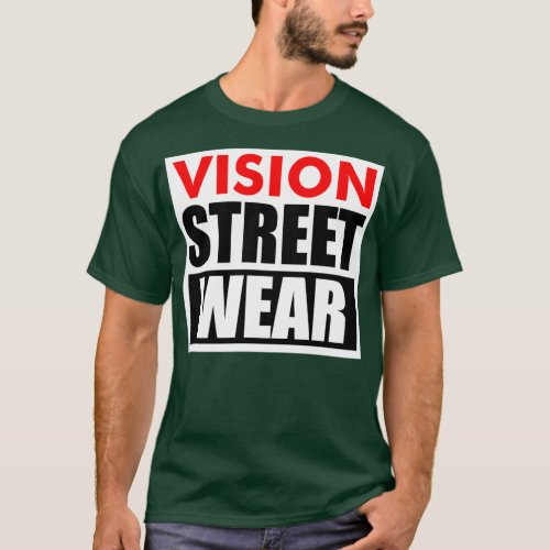 Vintage Skate Vision Street Wear 80s Skateboarding T_Shirt