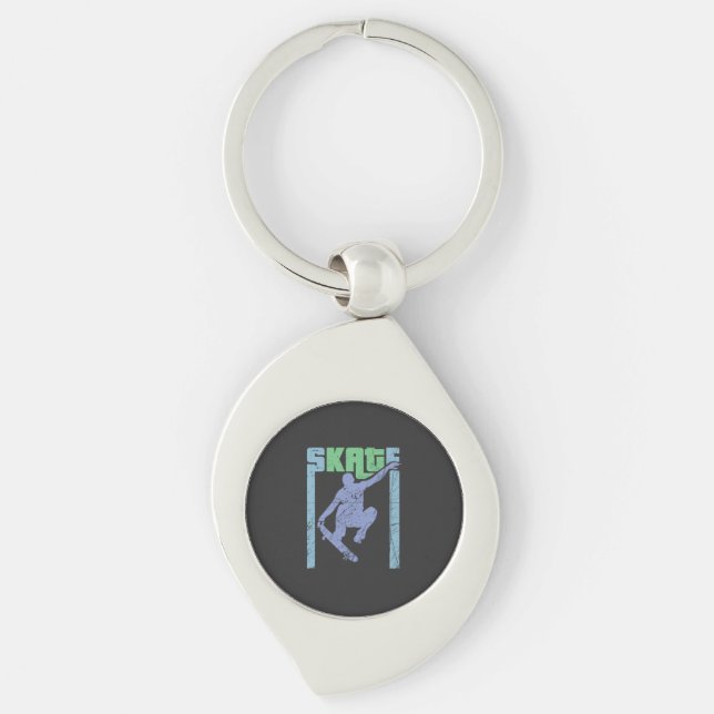 Vintage Skateboard Keychain (Front)