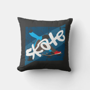 Vintage Skateboard Throw Pillow