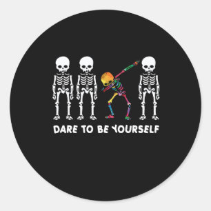 Vintage skateboarding art work illustration tshirt classic round sticker