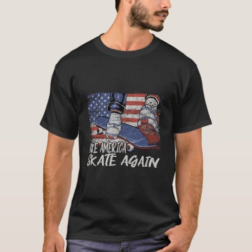 Vintage Skateboarding Gift _ Skater Make America S T_Shirt