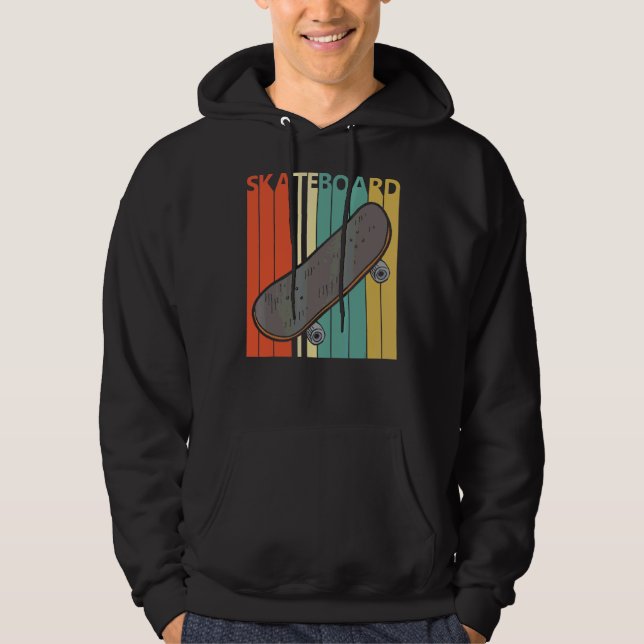 Vintage Skateboarding Sport Hoodie (Front)