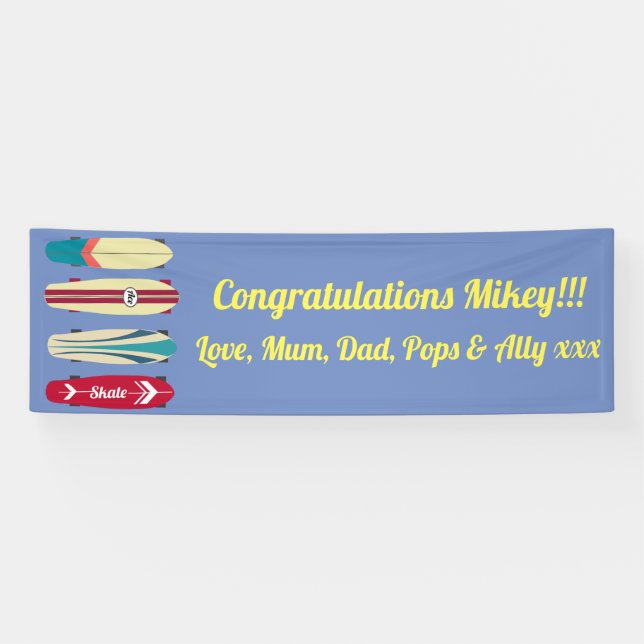 Vintage Skateboards Banner (Horizontal)