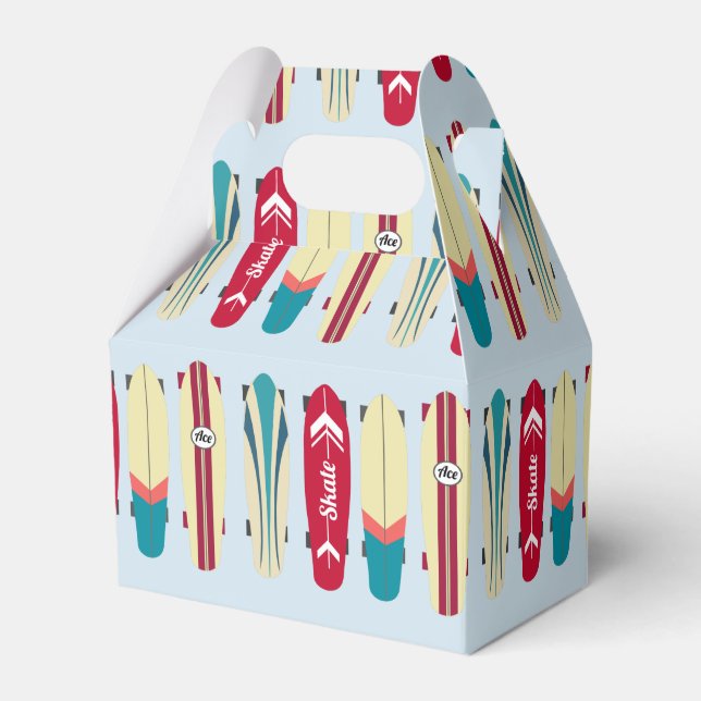 Vintage Skateboards Favor Boxes (Front Side)