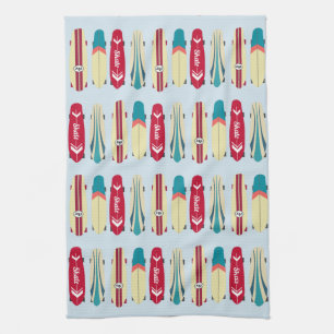 Vintage Skateboards Kitchen Towel