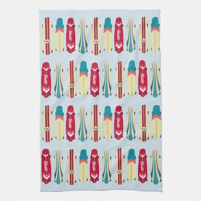 Vintage Skateboards Kitchen Towel (Vertical)