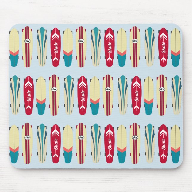 Vintage Skateboards Mouse Pad (Front)