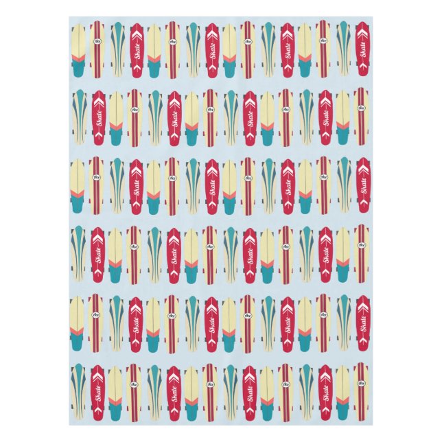 Vintage Skateboards Tablecloth (Front)
