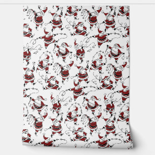 Vintage Skating Santa Wallpaper