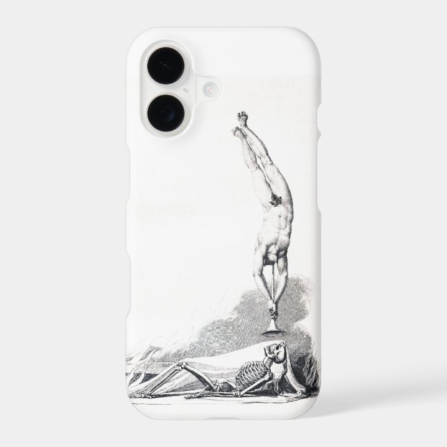 Vintage Skeleton Art iPhone Case (Back)
