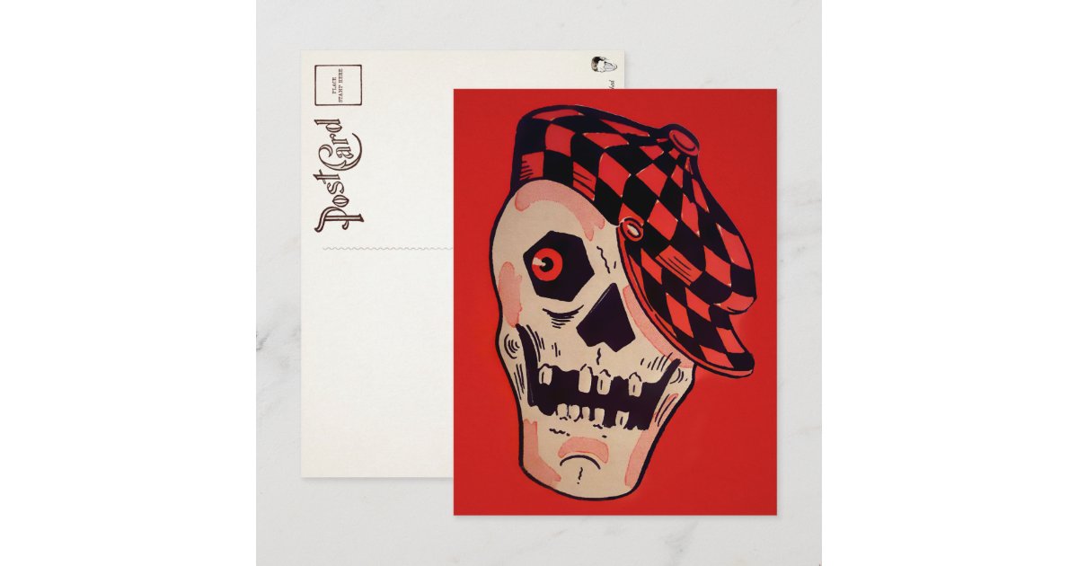 Vintage Skeleton Decoration Postcard | Zazzle