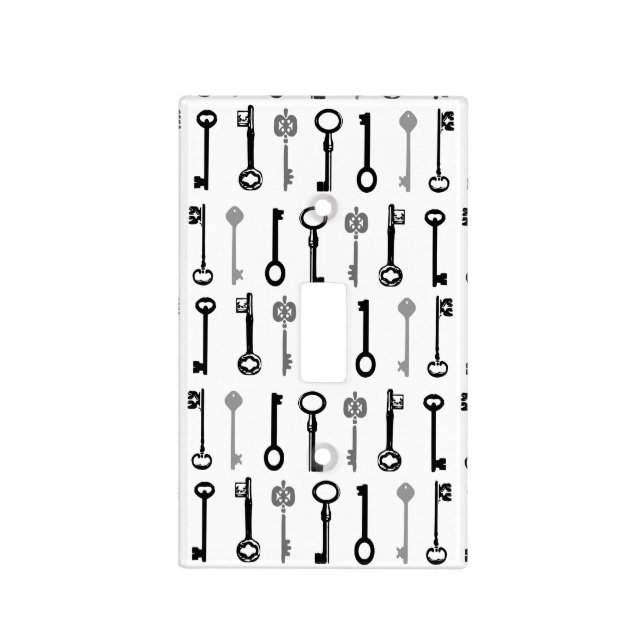 Vintage Skeleton Key Light Switch Cover (Front)